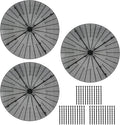 Z metnal Plant Pot Grid 20.8", 3 Pcs Cuttable Grid Flower Pot Cover, Plastic Grid Plant Pot Cover, Black, Flower Protector Cat Dog Digging Stopper Baby Kids Safety Plant Grid Pot Cover