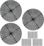 Z metnal Plant Pot Grid 20.8", 3 Pcs Cuttable Grid Flower Pot Cover, Plastic Grid Plant Pot Cover, Black, Flower Protector Cat Dog Digging Stopper Baby Kids Safety Plant Grid Pot Cover