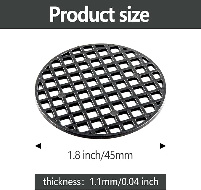 100PCS 1.8"/45mm Round Flower Pot Hole Mesh Pad, Plastic Plant Pot Mesh Hole Cover, Bonsai Bottom Grid Mat Pad for Garden Prevent Soil Loss