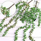 Waipfaru 8Pcs Artificial Hanging Plants, Fake Vines Fake Hanging Plants for Outdoors UV Resistant Ivy Artificial Plants Outdoor Faux Plants Indoor Bedroom Living Room Boho Wall Porch Shelf Decor