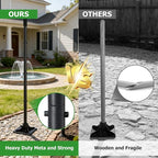 Tamper Tool with Detachable Long Handle, 59 Inch Manual Heavy Duty Soil Compactor for Pavers, Stones, Lawn Edging, Fence Post Installation, Black