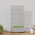 Casaphoria Metal Raised Garden Bed with Trellis and Wheels, 72"x35"x16" Planter Box for Climbing Plants, Vegetables & Vines, Features Drainage Holes and Privacy Screen, Grey-Star