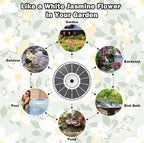 Yzert Solar Fountain White Flower, 3.5W Glass Bird Bath Fountains Solar Power No Battery with 4 Fixed Rods & 7 Nozzles, Solar Fountain Pump for Bird Bath, Pool, Garden, Outdoor, Pond
