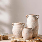 Dobbyby Ceramic Flower Vase 12 inch Farmhouse Rustic Vase Decorative Pottery Terracotta Tall Vases for Home Decor Table Mantle Fireplace Living Room Bathroom Wedding Centerpiece (Large-Terracota)