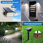 Tadyreal Solar Spot Lights Outdoor 6 Pack, [46 LED/3 Modes] Solar Landscape Spotlights Waterproof, 2-in-1 Auto On/Off Solar Powered Lights for Outside Yard Garden Wall Pathway(Cool White)