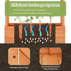LDAILY Raised Garden Bed with Trellis, Above Ground Garden Bed with Hanging Roof, Side Trellis, & 4 Drainage Holes, Planter Box for Outdoor Climbing Plants Vines Flowers (1, 43.5"L x 17.5"W x 72"H)