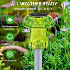 Benany Solar Lights Outdoor, 16 Pack Mushroom Lights Outside Waterproof, Solar Powered LED Lighting for Garden, Yard, Landscape, Path, Pathway, Lawn, Walkway, Driveway, Backyard Decor (Multicolor)