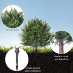 2 Pack Artificial Urn Filler, Artificial Cypress Topiary Shrubs, UV-Resistant Evergreen Plants, Indoor/Outdoor Decoration, Suitable for porches, courtyards, Gardens, and Flower beds