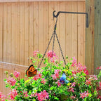 AILIN YELOKIE 12" Plant Hangers 6-Pack - Heavy Duty Rust-Resistant Steel Hooks for Bird Feeders, Indoor/Outdoor Plants & Wall Decor, Black