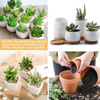 Bivethoi 100pcs Plant Pot Mesh Hole Cover Bonsai Drainage Mesh Insert, Flower Pot Hole Mesh Pad Bottom Grid Mat, Round Mesh Screen Pot Bottom Gasket for Garden Prevent Soil Loss (1.8" / 45mm, White)
