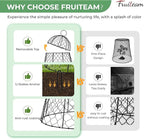 FRUITEAM Metal Plant Covers 6pcs, Heavy Duty Garden Cloche Plant Cage for Outdoor, 13"x15.8"H Rust-Proof Plant Protectors from Animals for Vegetables, Flowers, Seedlings Against Rabbits, Squirrels