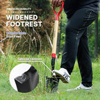VNIMTI Spade Shovel,Transplanting Spade，Drain Spade,Spade Shovels for Digging,Sharp Shooter Shovel or Spade,45Inch,Steel D-Grip,Wooden Handle