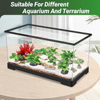 GOZILLA Silk Fish Tank Plants,Reptile Artificial Plant,Reptile Plants for Terrarium,Aquarium Decorations Accessories Set,Resin Driftwood Artificial Silk Aquarium Plant for Fish Tank.(8PCS/A-Set)