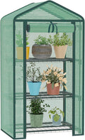 Greenhouse for Indoor Outdoor, Small Plastic Plant Green House 3-Tier Rack Stand Portable Greenhouses with Durable PE Cover for Seedling