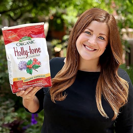 Espoma Organic Holly-Tone 4-3-4 Natural & Organic Evergreen & Azalea Plant Food; 4 lb. Bag; The Original & Best Fertilizer for All Acid Loving Plants Including Rhododendrons & Hydrangeas. Pack of 3