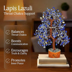 Lapis Lazuli Chakra Tree - Crystal Tree, Money Tree, Chakra Tree of Life, Healing Stone, Gemstones and Crystals, Crystal Tree for Positive Energy