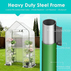 Twira Greenhouse for Outdoors, 55.1" x 27.6" x 78.7" Walk in Plant Greenhouses Heavy Duty with Thicken PE Cover, 3 Tiers 8 Shelves Greenhouse Plastic, Portable Green House for Outside, Patio, Garden