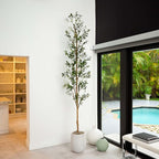 Potted Olive Artificial Tree - 9' - Green