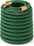 Garden Hose 75 ft NON-EXPANDABLE Water Hose, Flexible & Lightweight Kink Resistant Hybrid Hose, Leak-Proof Heavy Duty, Super Durable Fabric with 3/4" Solid Brass Connectors