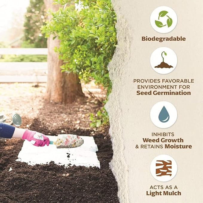Seed Mat - Easy to Plant and Grow Garden Seeds - Creates Fragrant, Vibrant Flower Garden (DeerGuard Flower Garden - 1 Mat)