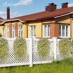 Artificial Hanging Flowers for Outdoors Spring Summer Decoration, 4PCS UV Resistant Silk Fake Hanging Plants for Patio Porch Front Yard Window Garden Indoor Decor(Blue&Yellow,4PCS)