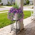 INQCMY Artificial Fake Hanging Flowers with Fake Fern for Outdoors UV Resistant Artificial Plants Spring Decor Look Real Faux Flowers for Outside Home Planter Porch Patio Decor