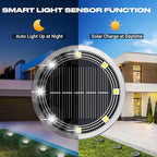 Peasur Solar Ground Lights Outdoor, 18 Pack Flat Solar Powered Disc Lights, IP68 Waterproof, Anti-Rust, Landscape Lighting for Pathway Garden Yard Lawn Walkway Landscape Driveway, Mini, Cool White