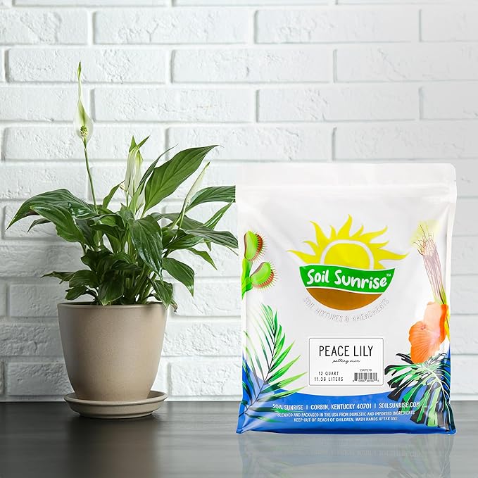 Soil Sunrise Peace Lily Potting Soil Mix (12 Quarts) for Planting, Growing, or Repotting Peace Lily Plants