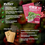 KVITER 550 Watermelon Radish Seeds (Raphanus Sativus) - Red Meat Radish Seed Packets, Mild Sweet Flavor, Heirloom Seed - Annual Vegetable Seeds for Outdoor Garden, Raised Beds, Containers