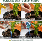 12-Pack Plastic Plant Watering Globes, Premium PVC Shatter-Resistant Plant Waterer, Tapered Opening Self Watering Planter Insert, Automatic Watering Spikes for Daily & Vacation Plants Care