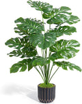 28" Artificial Monstera Plant Tall Fake Faux Plants Indoor Outdoor Tree for Living Room Home House Decoration