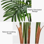 ASTIDY Artificial Palm Tree 5FT - Fake Tree with Black Tall Planter - Faux Tropical Areca Floor Plant in Pot - Artificial Silk Plant for Home Office Living Room Decor Indoor