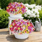Uieke Artificial Flowers for Outdoors, 24 Bundles UV Resistant Faux Flowers No Fade Fake Plastic Plants for Outside Indoor Home Garden Porch Wedding Spring Summer Decor(Mix Color)