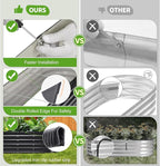 Galvanized Raised Garden Bed Outdoor- Raised Beds for Gardening| Metal Planter Box, Steel Raised Garden Bed Kit with Safety Edging and Gloves for Vegetables, Flower, Herbs (6x2x1.4FT, Gray)