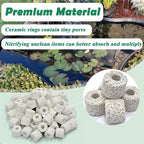 NEWKE 16 Pack Filter Media Set for Aquagarden Suitable for Inpond 5in1 200 Gallon Model, Pond Filter White Floss & Foam Filter Pads & Ceramic Rings