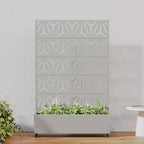 Casaphoria Metal Raised Garden Bed with Trellis and Wheels, 72"x47"x16" Arched Planter Box for Climbing Plants, Vegetables & Vines, Features Drainage Holes and Privacy Screen, Grey-Star