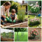6 Pack Plant Protectors from Animals | 18PCS 13"x13" Metal Wire Mesh Garden Plant Cages for Gardening Supplies | Chicken Wire Cloche Plant Protectors for Rabbits Chickens Ducks