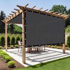 Shade&Beyond Customized Size 17' X 22' Shade Cloth with Grommets, 90% UV Protection UV Protection Mesh Tarp Sun Screens for Patio GN01, Dark Gray