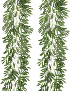 RECUTMS 2Pcs Artificial Olive Leaves Garlands 6.2Ft-Fake Hanging Silk Willow Leave Ivy Vines Faux Bayberry Leaf Twigs Greenery Rattan for Indoor Outdoor Wedding Birthday Party Home Garden Table Decor