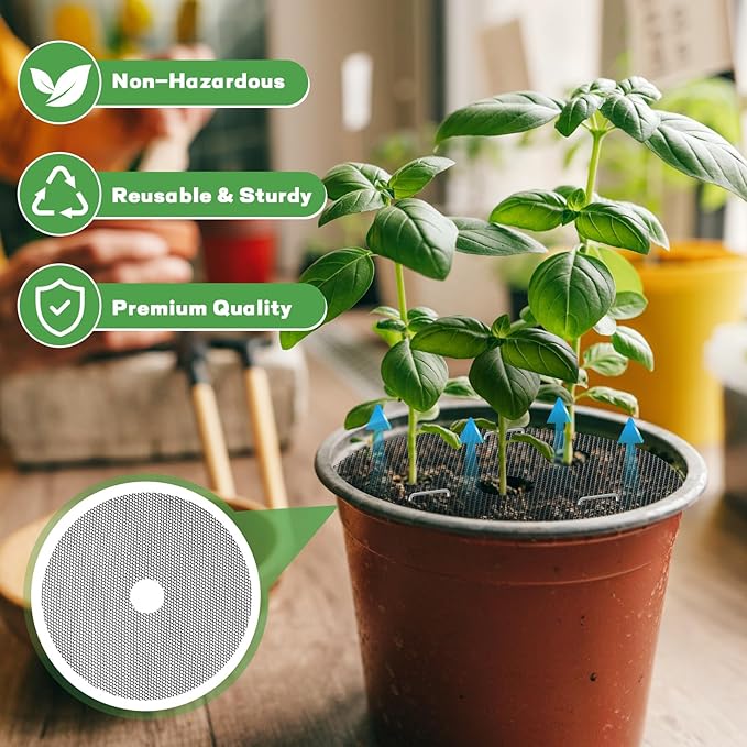 Plant Guards From Cats 8 Pack 11.8 Inch Cuttable Plant Pot Grids with 8 U Pins, Soil Covers to Stop Cat Digging, Keep Indoor Pots Clean, Round Planter Protectors for Homes with Kids and Pets