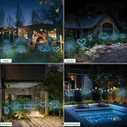 Slyuexu Solar Garden Lights Outdoor Waterproof, 2 Pack 120 LED Solar Firework Lights Decorative Garden Décor Outside for Flowerbed Pathway Party Halloween Christmas Decorations, Green + Purple
