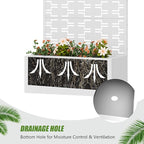 Casaphoria Metal Raised Garden Bed with Trellis, 59"x30"x12" Planter Box for Climbing Plants, Vegetables & Vines, Features Drainage Holes and Privacy Screen, White-Brick