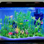 QUOZUO Fish Tank Plants, 20pcs Aquarium Decor Green Plants Artificial Aquarium Decorations Plant, Fish Tank Accessories for Household and Office Aquarium Simulation, Small to Large