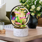 15‘’ H Small Tabletop Water Zen Fountain with Led Light for Indoor Meditation Yoga Spa Room Decor.