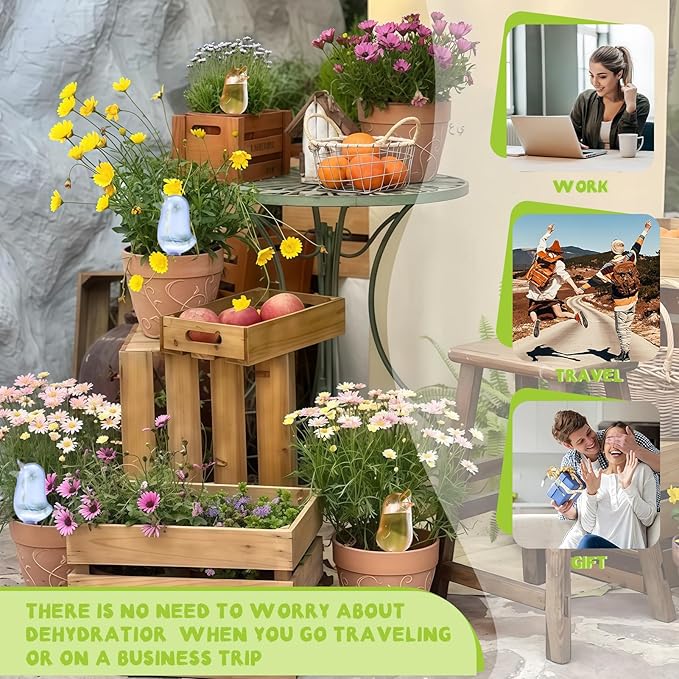 6 Pcs Self Watering Spikes, Indoor Plant Globes - Automatic Irrigation System