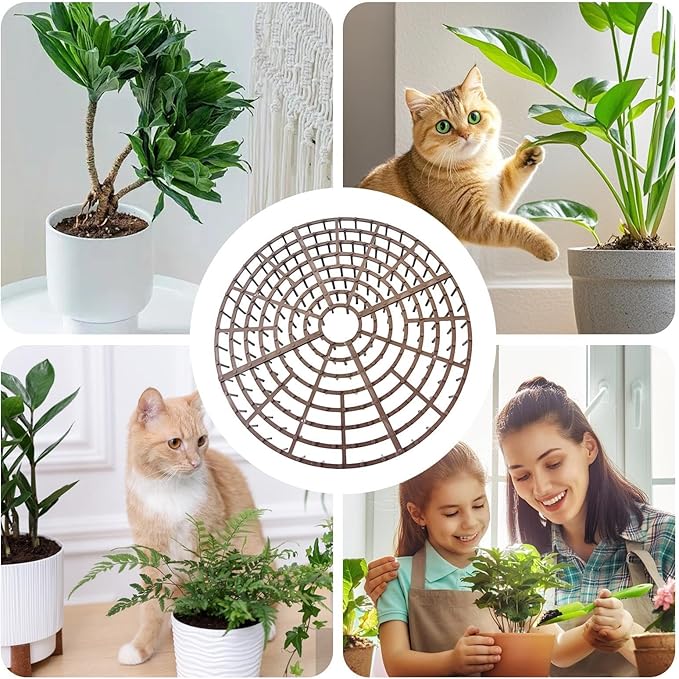 Flexible Plant Wrap, Indoor Outdoor Sleeve, Cover with Scratch Proof, Lightweight Cuttable Mesh Protector, Pot Guard with Modern Design, Plant Barrier for Apartment Dorm 11.81x11.81x0.98 inches