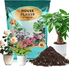 Potting Soil Mix 4qt for Indoor Plants, Organic Houseplant Soil Well Draining Dirt Ready to Use, Fit for House Plant Like Pothos, Philodendron, Monstera, African Violet
