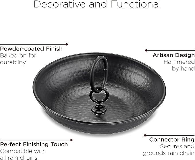 11" Aluminum Rain Chain Basin - by Good Directions