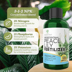 Professional Peace Lily Fertilizer Liquid 3-1-2 Concentrate 8 oz, Premium Peace Lily Plant Food, Liquid Fertilizer for Peace Lily Indoor Plants and Flowers Made in USA