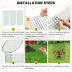 succulentlovers 6 Packs 13"x 16" Wire Plant Protector from Animals, Plant Protector Cages with Detachable Covers & Zip Ties & Stakes, Chicken Wire Plant Covers for Flower and Vegetables Protection
